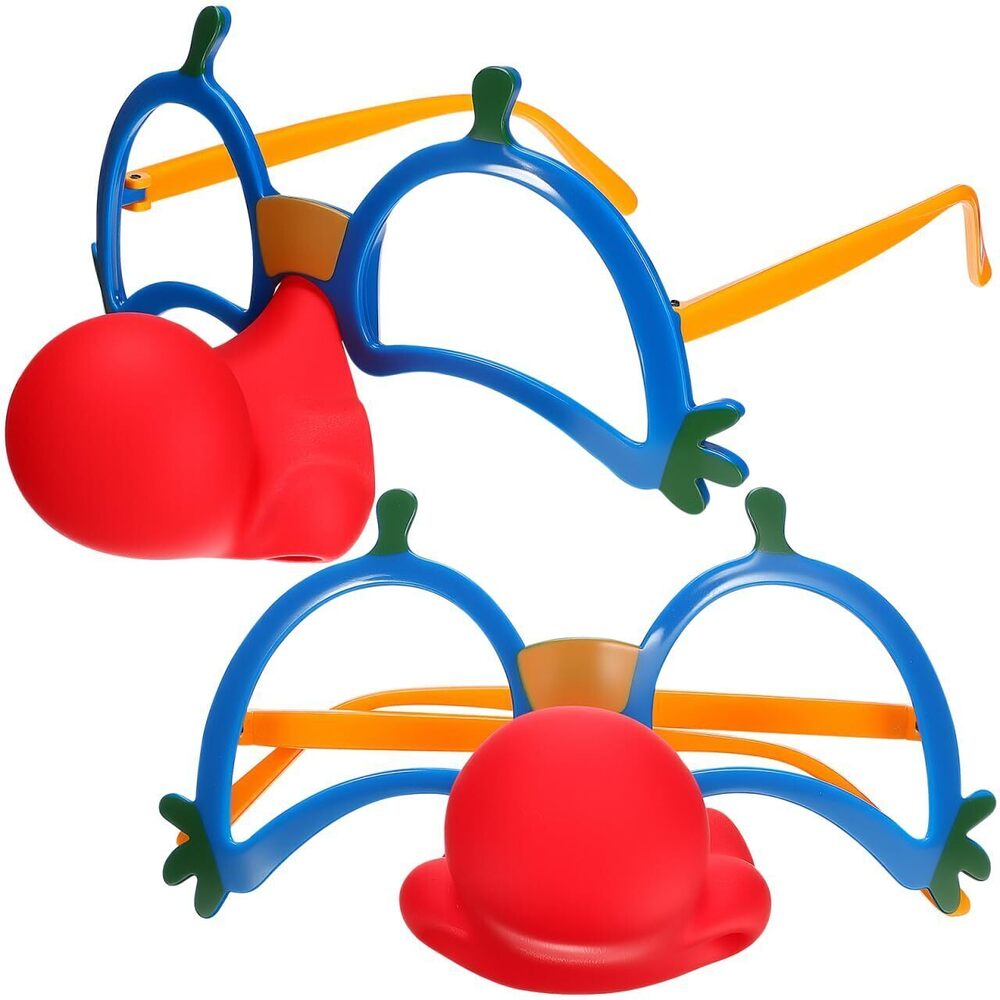 8652 Clown Glasses for Festivals - Funny Costume Accessories 2Pcs